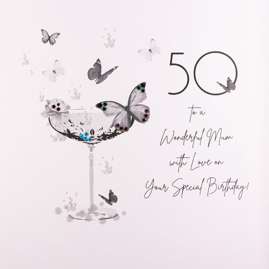 50 To a Wonderful Mum 50 - Large Card