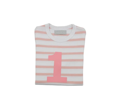 Age 1 Pink and White Breton Striped T-Shirt