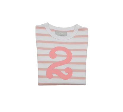 Age 2 Pink and White Breton Striped T-Shirt