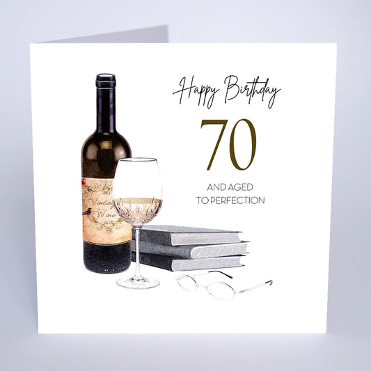 Happy Birthday Dad 70 and Aged to Perfection - Large Card