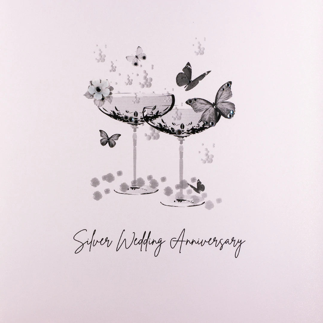 Silver Wedding Anniversary - Large card