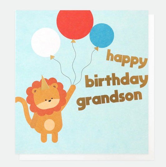 Lion Birthday card Grandson