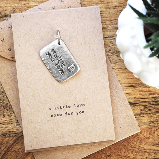 'Sending You Love' Envelope Charm