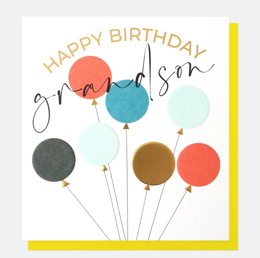 Balloons Birthday card Grandson