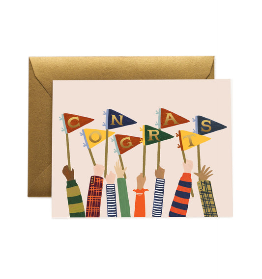 Congrats Pennants Card