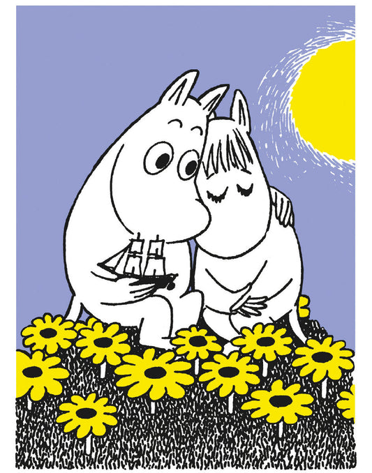 Moomin Hug in the Daisies Letterpress Card