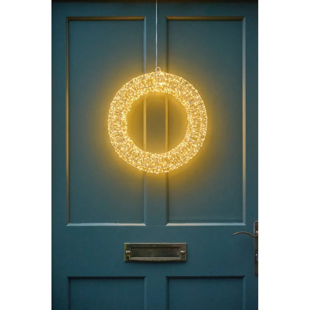 Galaxy Wreath 40cm (Silver) - Mains Powered - 960 LEDs