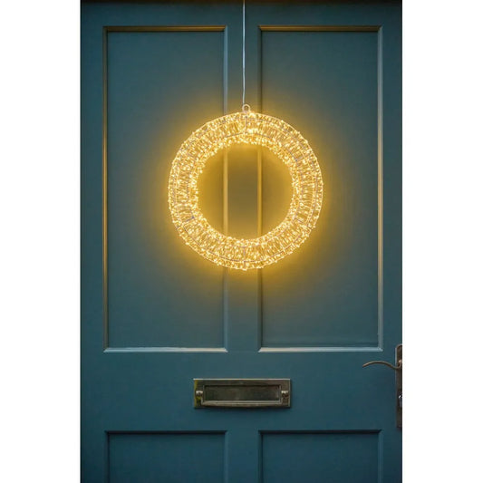 Galaxy Wreath 40cm (Silver) - Mains Powered - 960 LEDs