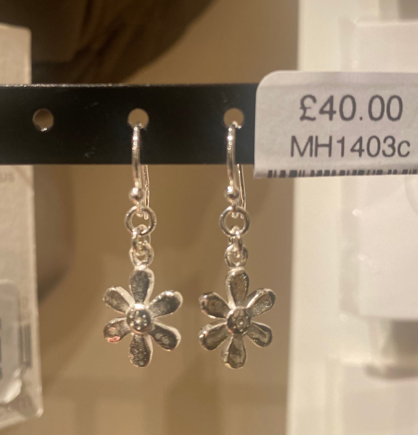 Sterling Silver Circle + Daisy Earrings