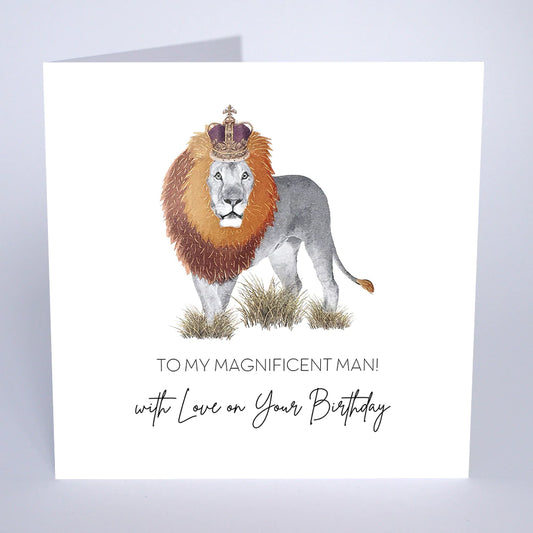 With Love on your Birthday Magnificent Man - Large Card