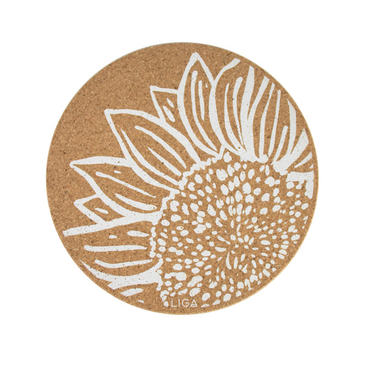 Sunflower Cork Coaster