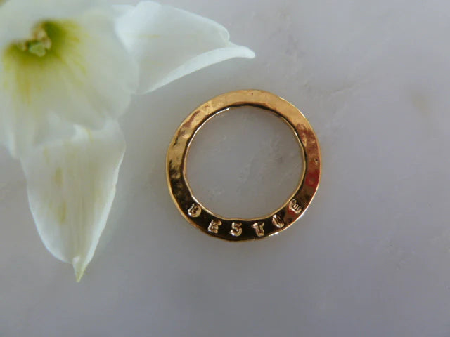 Gold Plated Sentiment Disc - Bestie