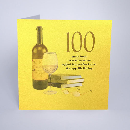 100 Aged to Perfection Birthday Card
