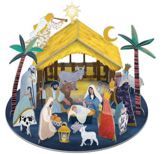 Away in a Manger Pop and Slot 3D Advent Calendar