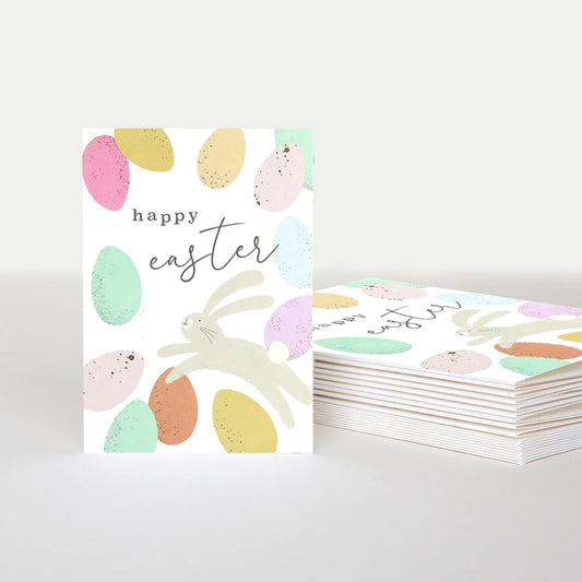 Happy Easter Mini Eggs and Bunny Cards - Pack of ten
