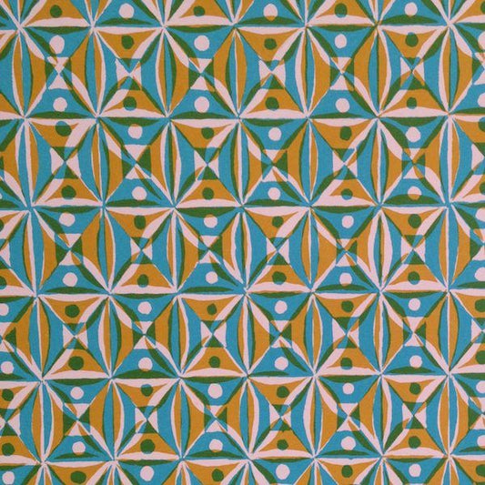 Patterned Paper Kaleidoscope Yellow and Blue