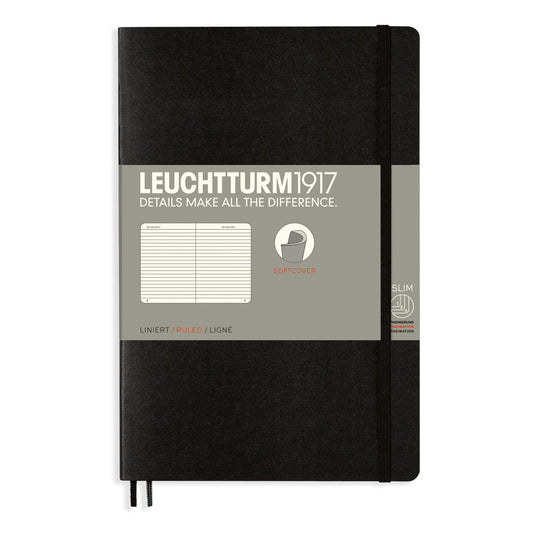 Leuchtturm B6 Ruled Notebook Black