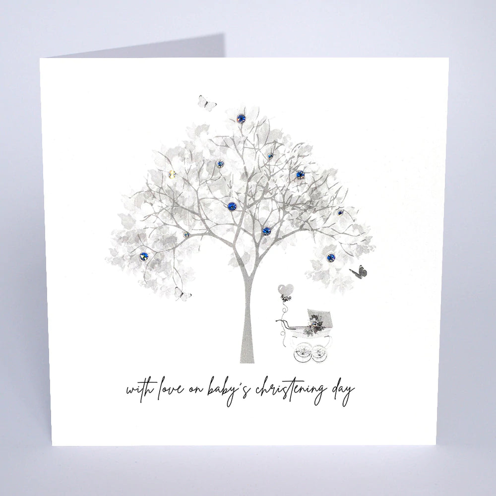 With Love on Baby's Christening Card (Tree)
