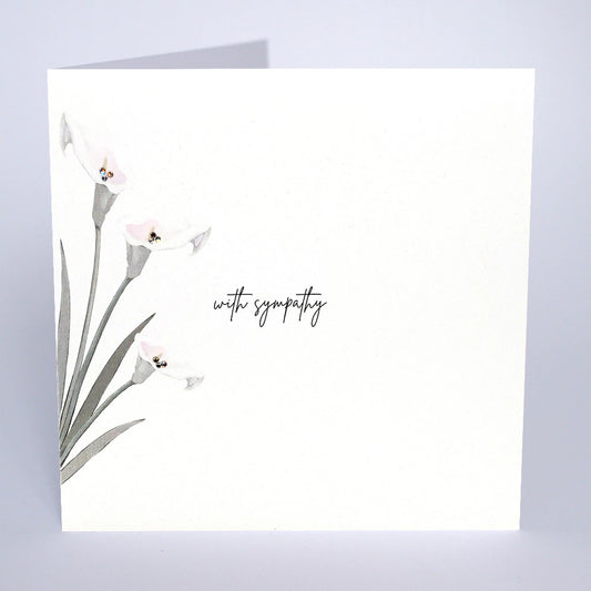 With Sympathy Card (Lilies)