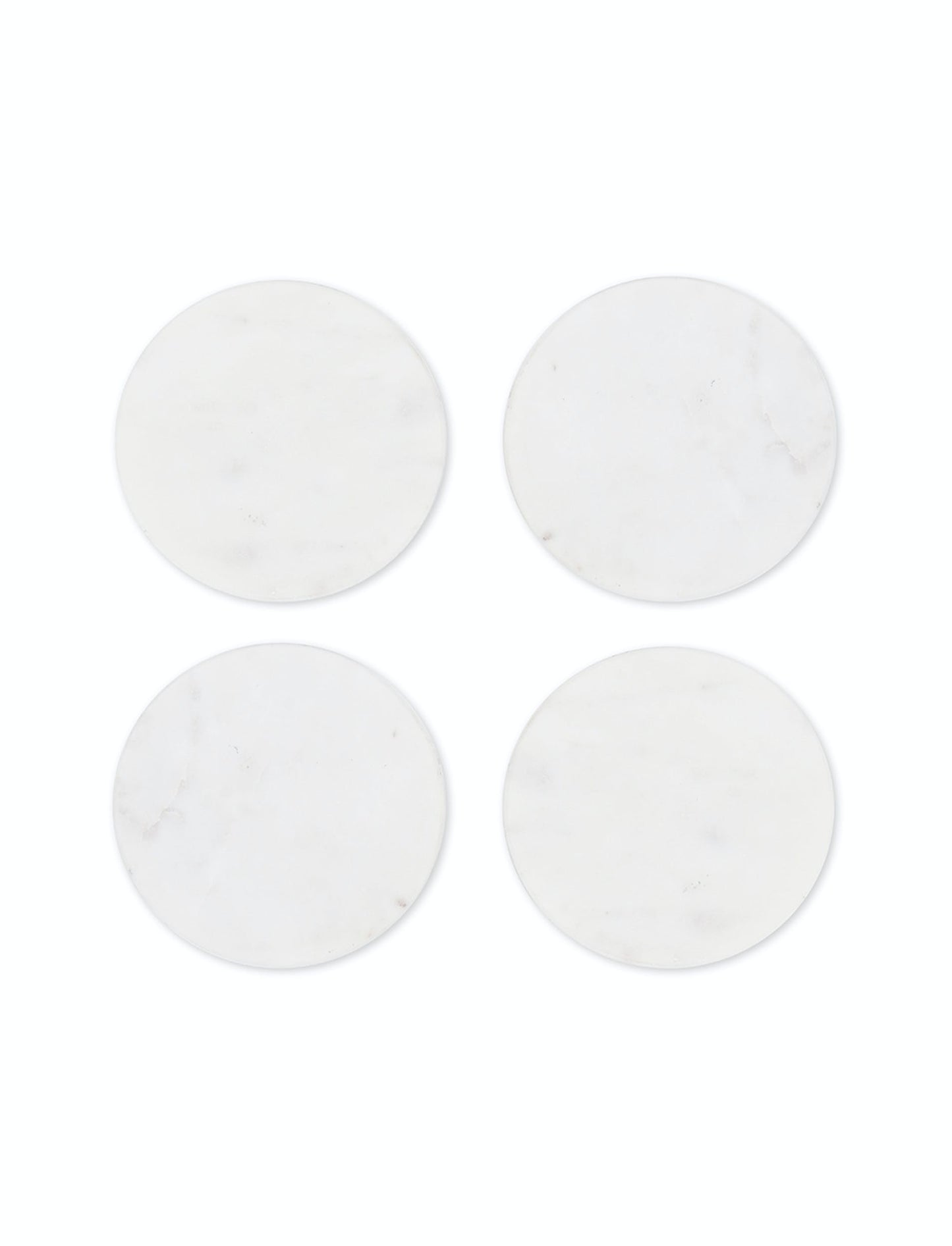 Set of 4 Marble Coasters - White