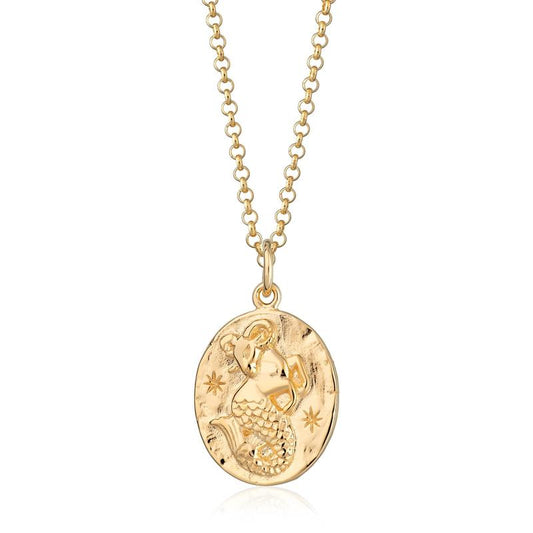 Gold Plated Silver Capricorn Zodiac Necklace