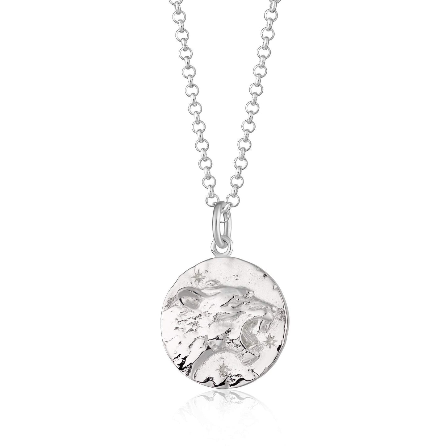 Silver Leo Zodiac Necklace