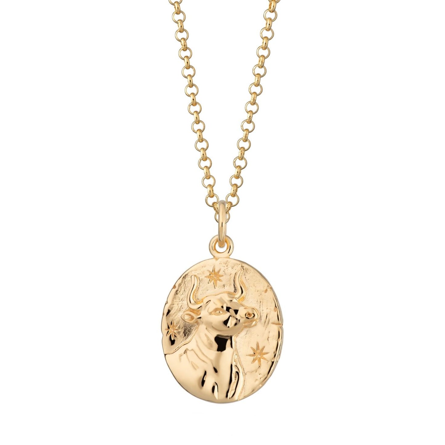 Gold Taurus Zodiac Necklace