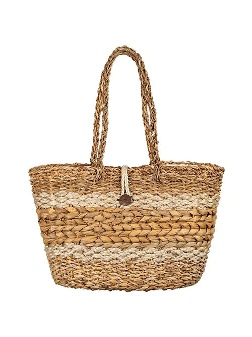 Striped Seagrass Basket