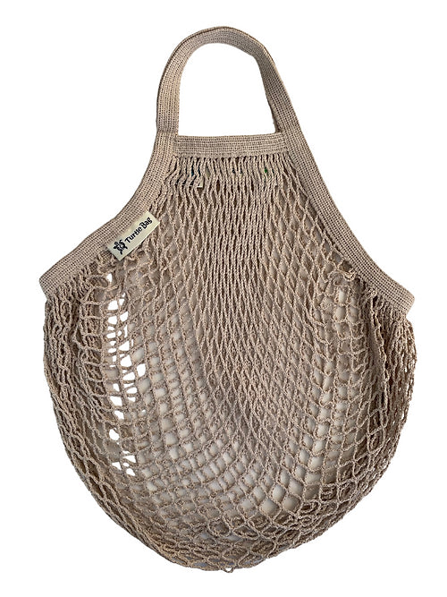 Organic Short Handled String Bag - Mushroom