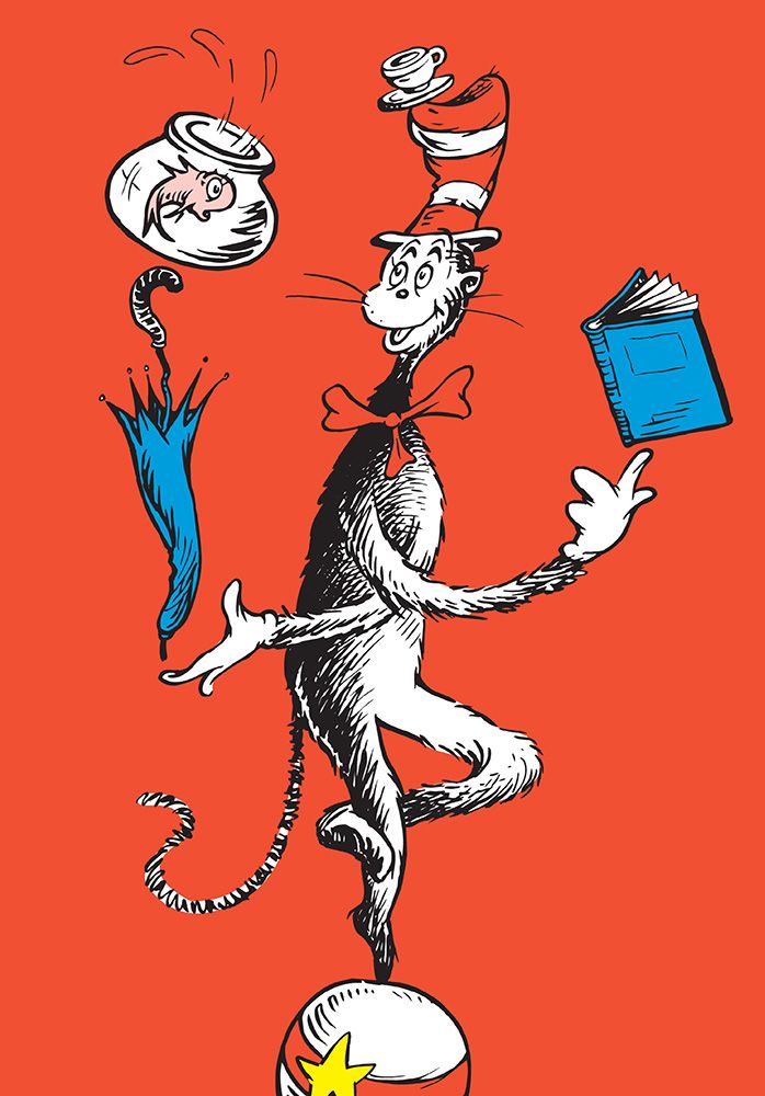 Dr Seuss Minicard Cat in the Hat Balancing