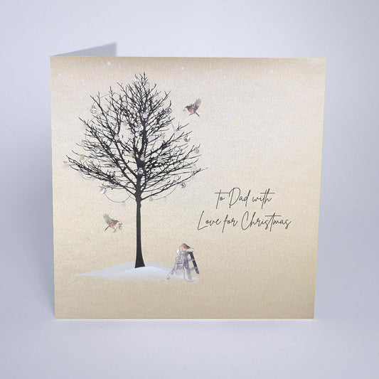 To Dad With Love Christmas Card