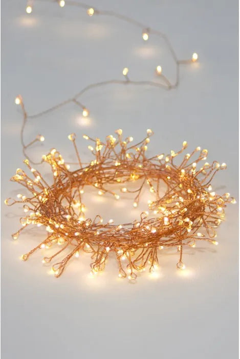 Cluster Copper Chain 80 lights 3.2 m - Battery Operated