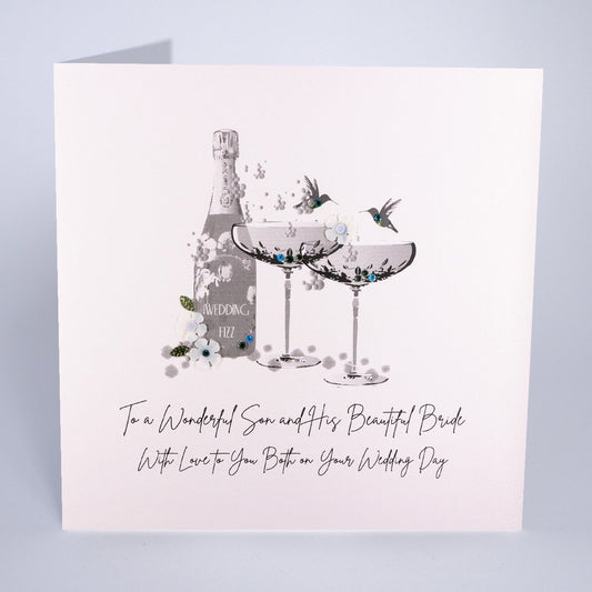 To a Wonderful Son and His Beautiful Bride - Large Card