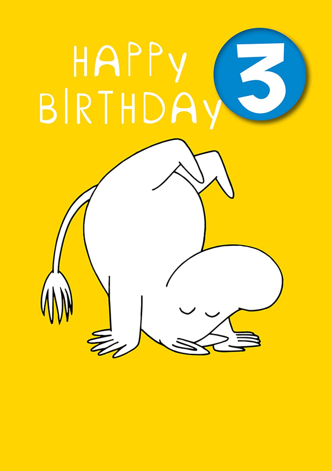 3 - Moomin Age 3 Birthday Badge Card