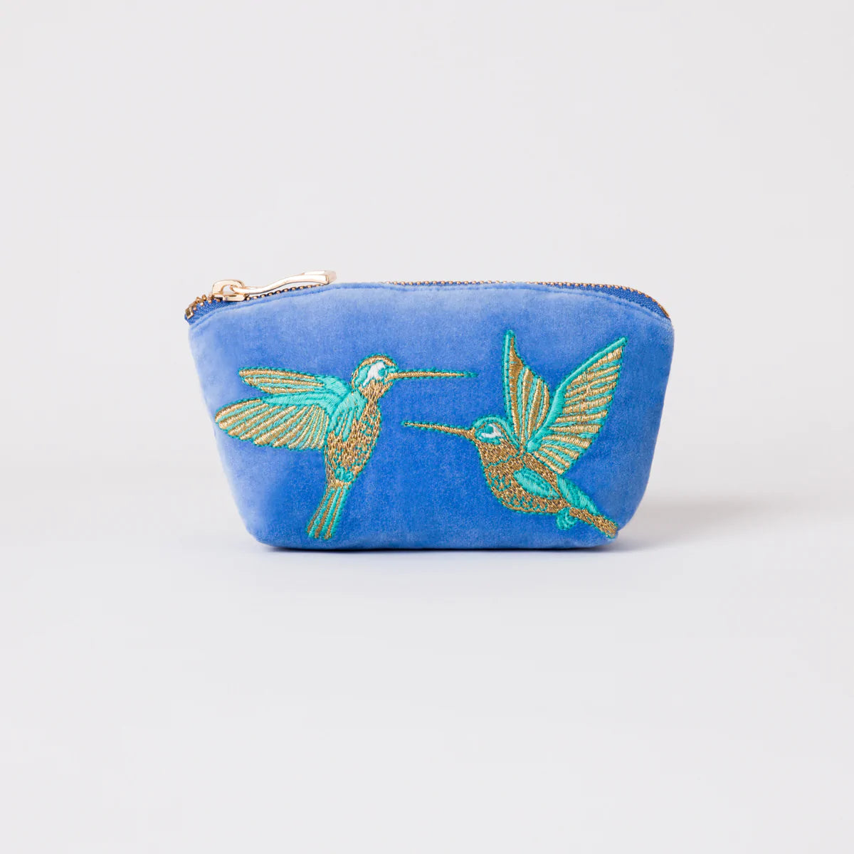 Hummingbird Blue - Velvet Coin Purse