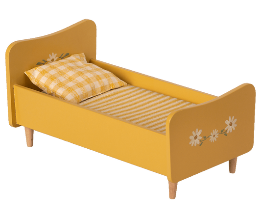 Wooden bed, Mini - Yellow