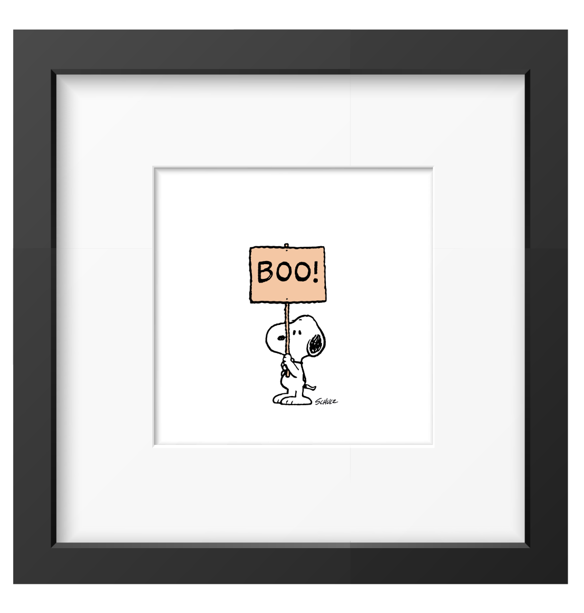 Peanuts 10 x 10  Framed Art - Boo