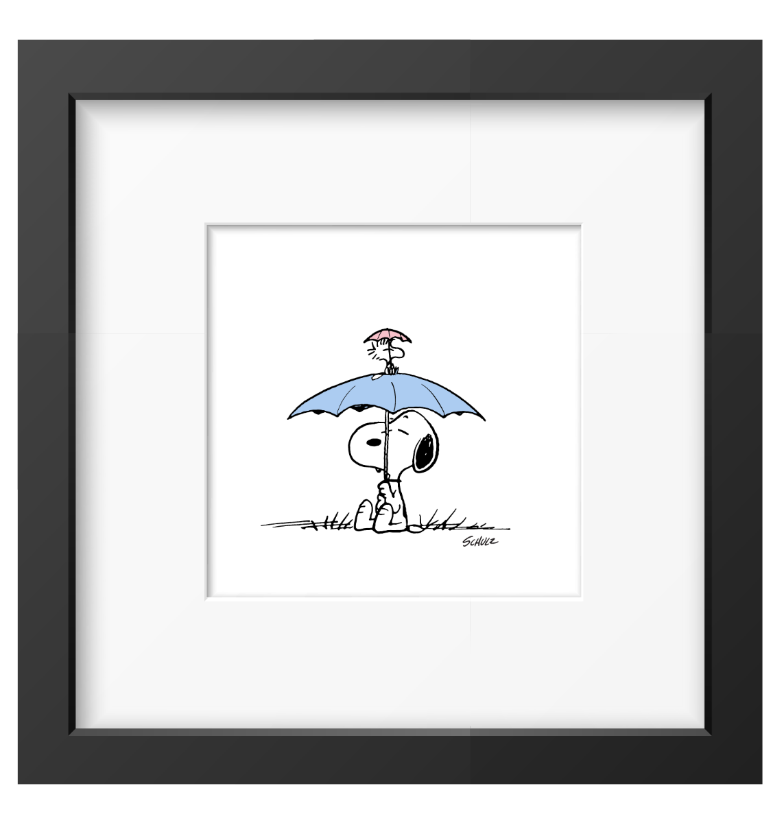 Peanuts 10 x 10  Framed Art - Umbrella