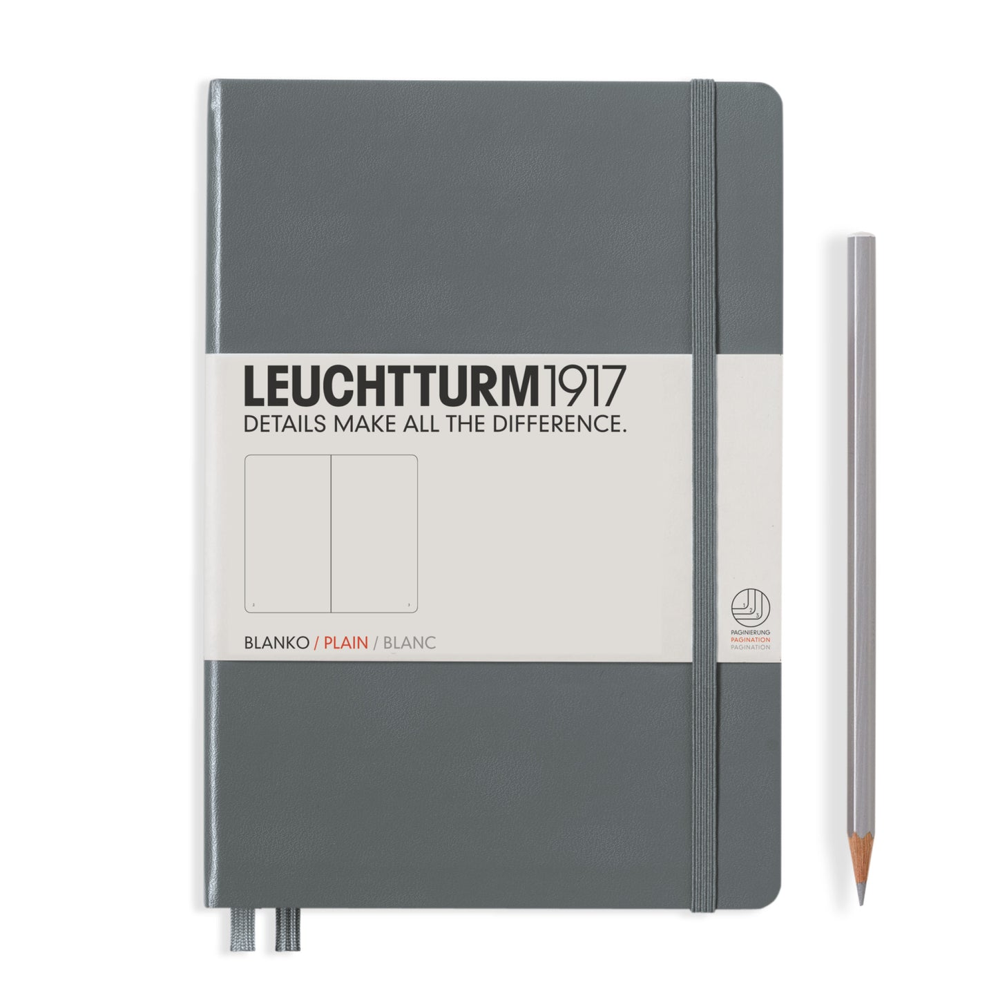 Leuchtturm A5 Plain Notebook Anthracite
