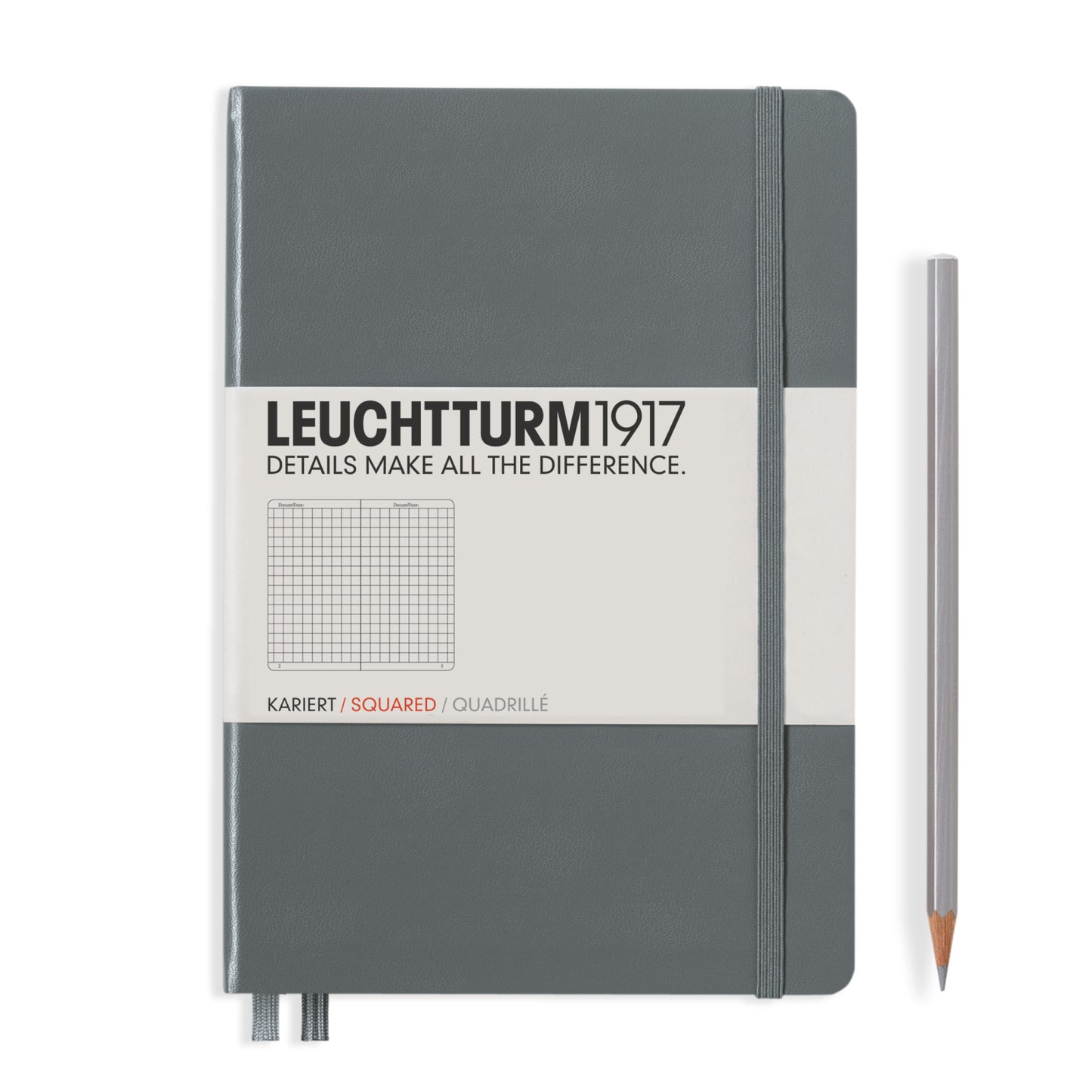 Leuchtturm A5 Squared Notebook Anthracite