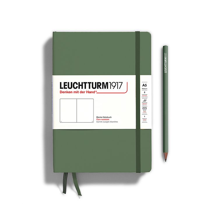 Leuchtturm A5 Plain Notebook Olive