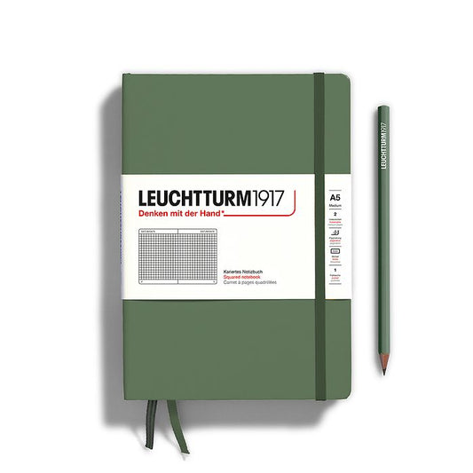 Leuchtturm A5 Squared Notebook Olive