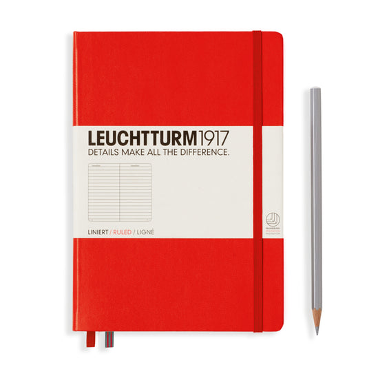 Leuchtturm A5 Ruled Notebook Red