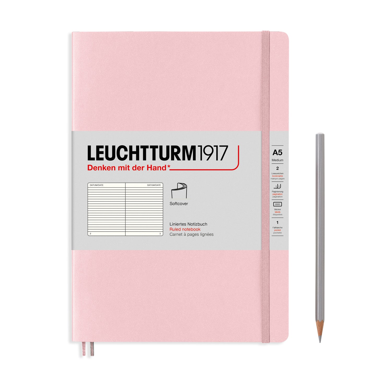 Leuchtturm A5 Ruled Notebook Powder