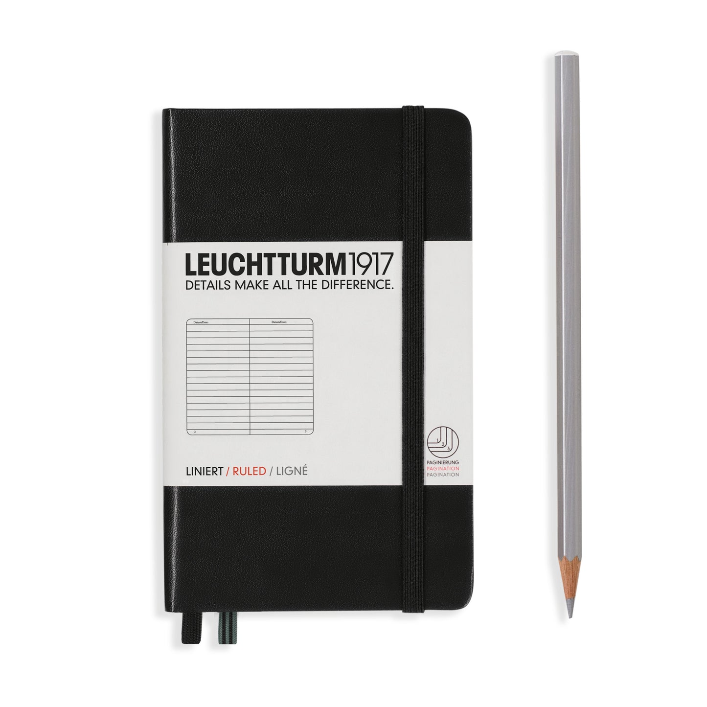 Leuchtturm A6 Ruled Notebook Black