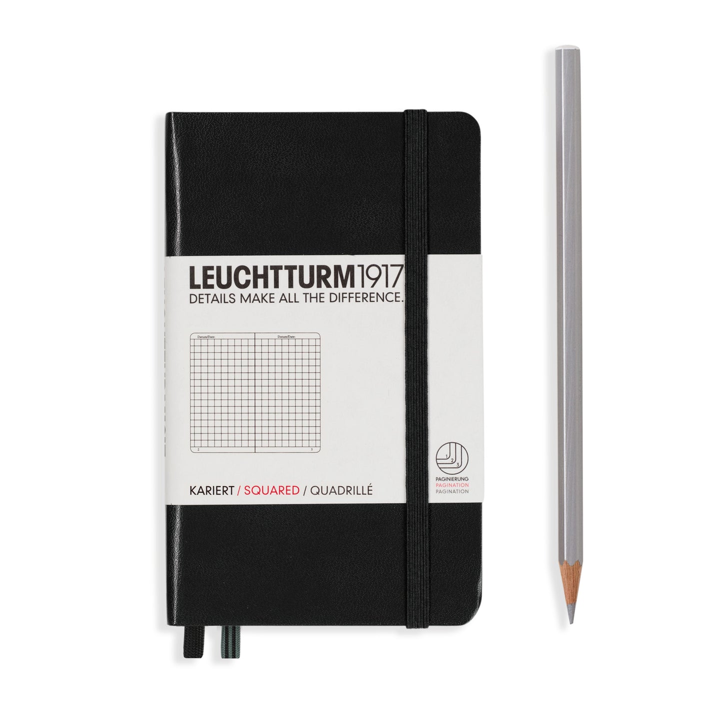 Leuchtturm A6 Squared Notebook Black