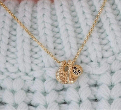 Gold Plated Sloth Necklace