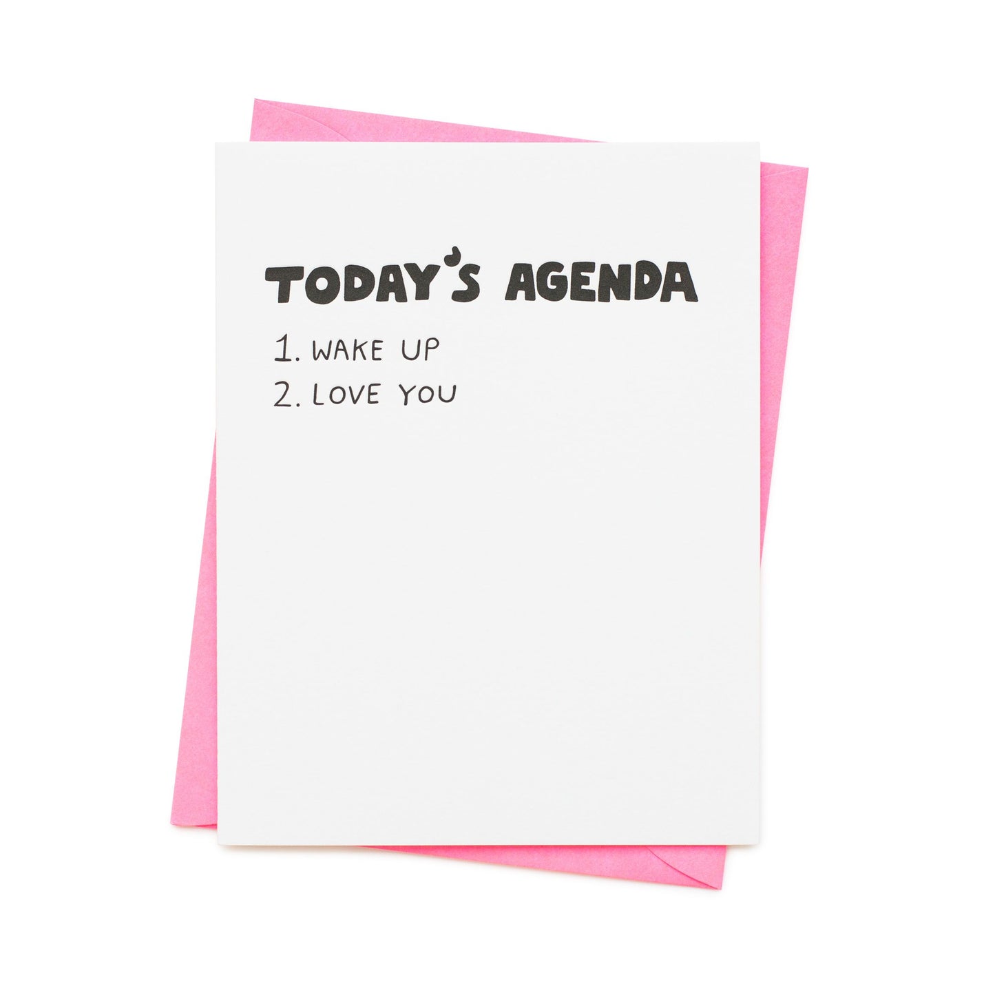 Today's Agenda Postcard