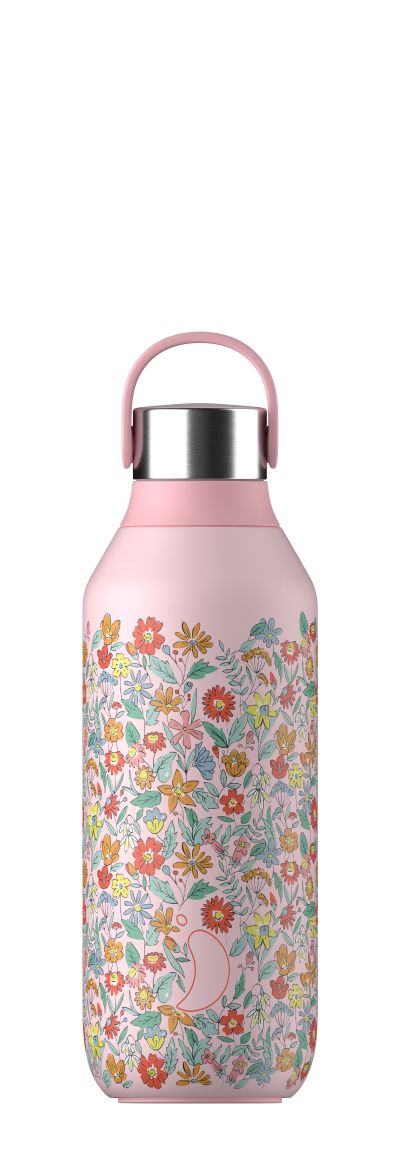 Series 2 Liberty Chilly's Bottle - Summer Sprigs Blush Pink 500 ml